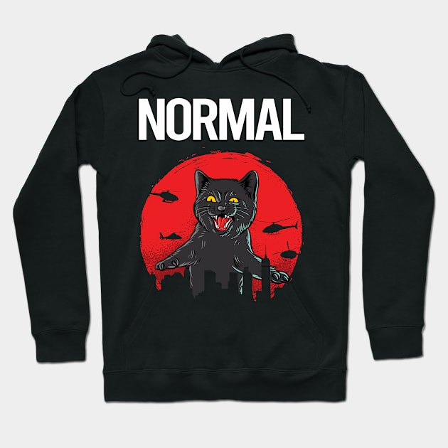 Funny Black Cat Normal Hoodie by Atlas Skate